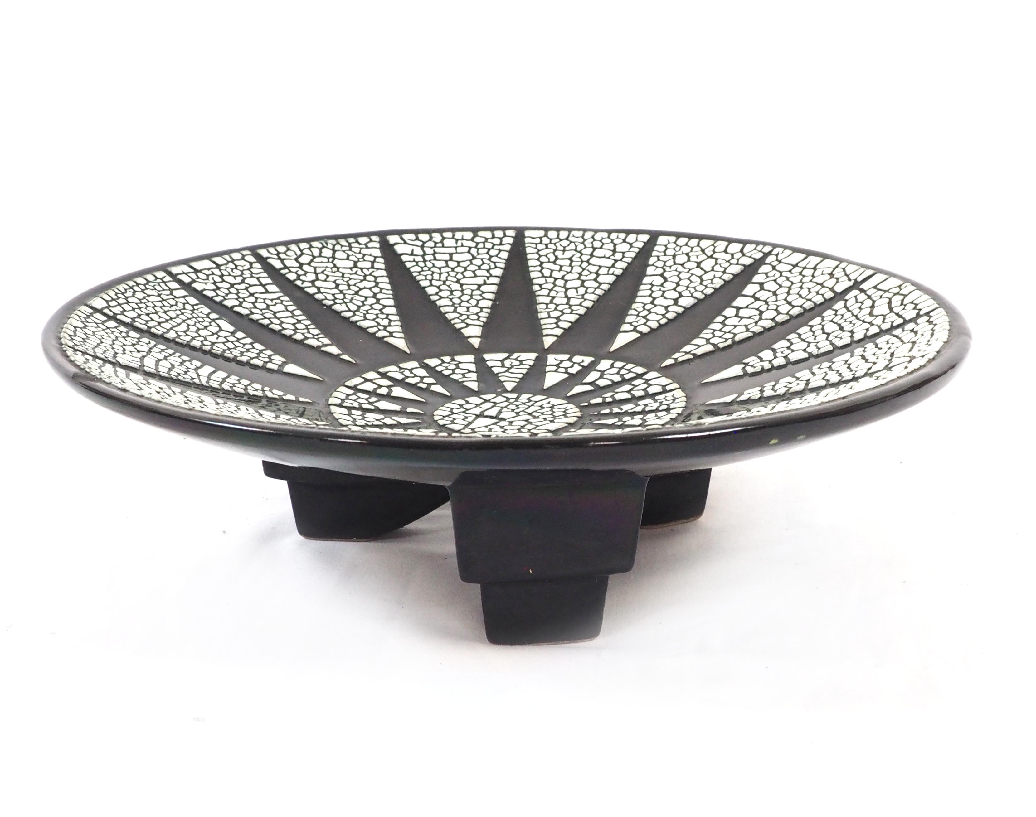 Art deco tripod dish