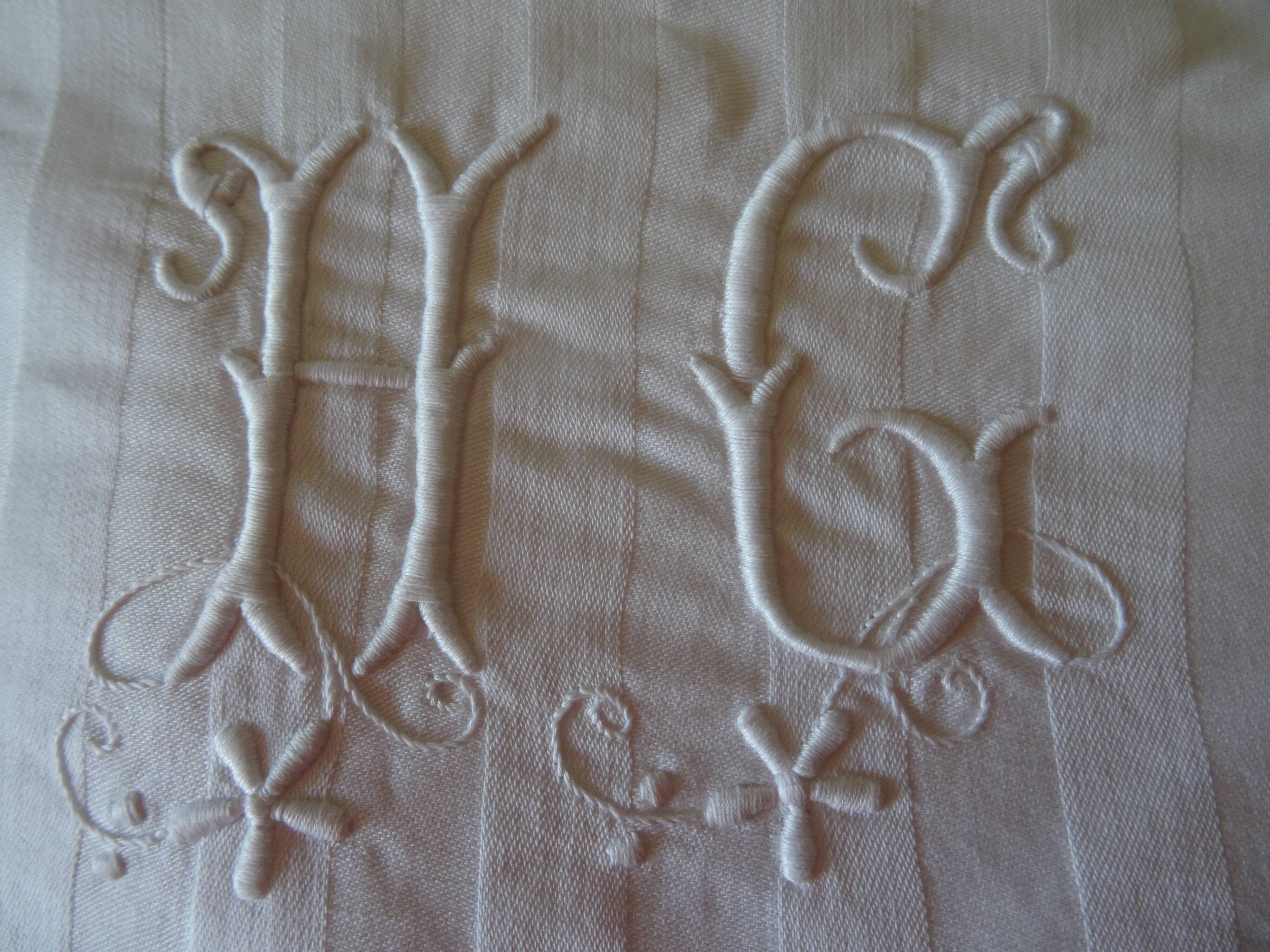 Envelope of quilt vintage monogrammed HC