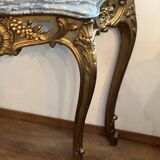 Console in gilded wood