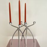 Aluminium tripod candle holders for De Bijenkorf, Netherlands 1970s