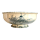 Salins ironware salad bowl, "Delft" service