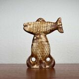 Decorative fish holder in studio pottery by Haico Nitzsche for Søholm, 1960s.