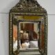 Mirror in repoussé brass, louis xiv style, napoleon iii era – xixth