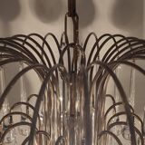 Ceiling lamp "Venini" of crystals. Italy 1970s