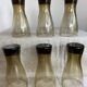 Six smoky glass soda glasses, Luminarc, 1970s.