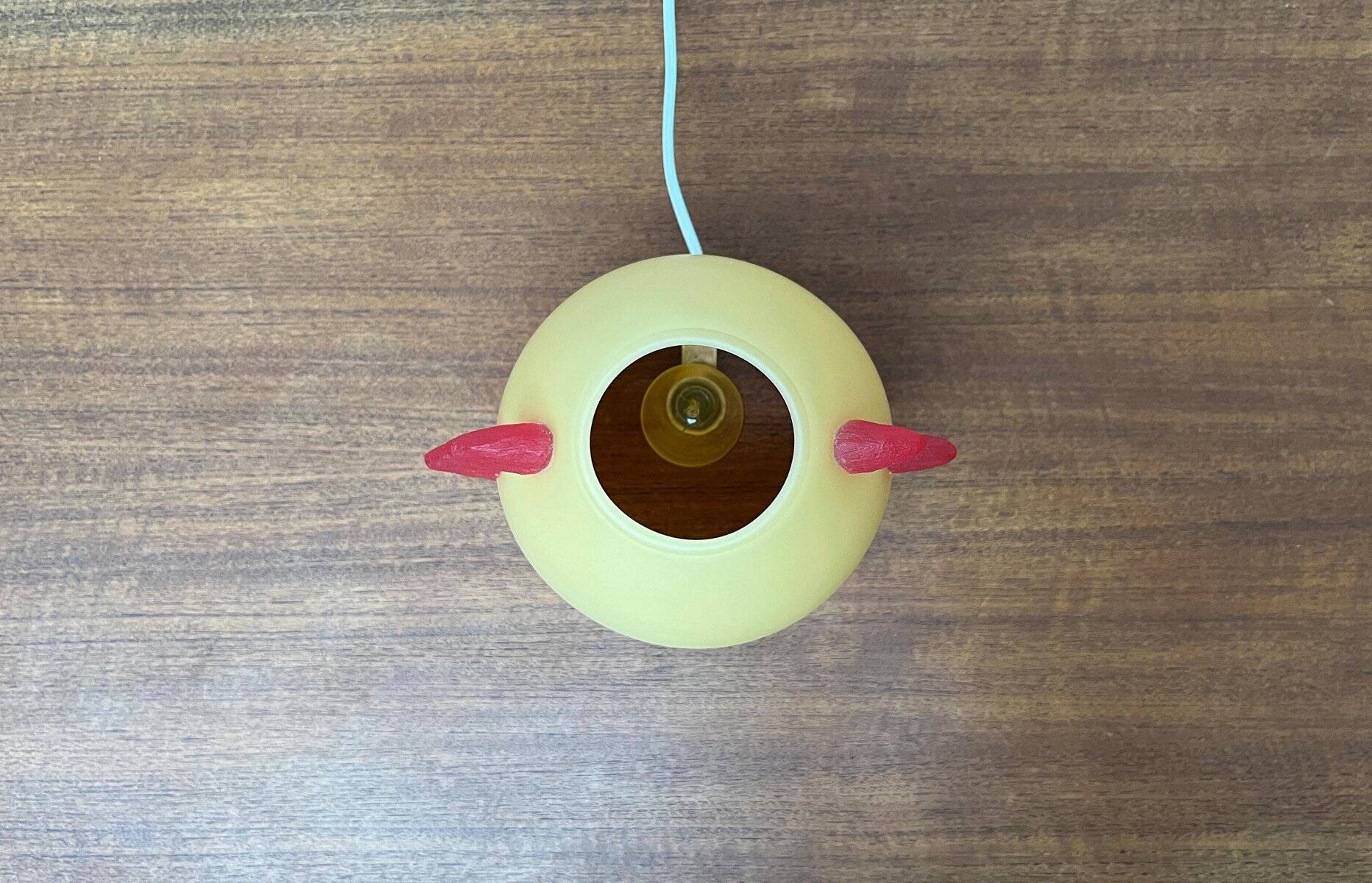 Postmodern glass table lamp from Trait D'Union, 1980s.