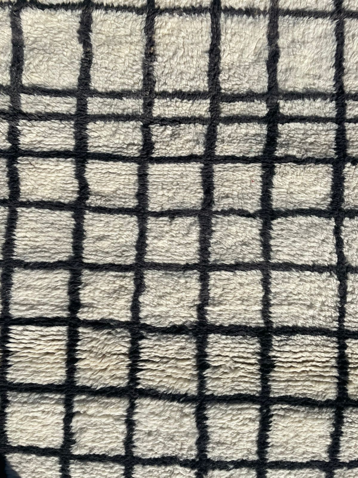 Berber rug black white 152x102cm