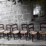 Mulched brutalist chairs, set of 6