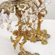 Paire de bougeoirs en cristal et bronze. france années 1940.