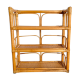 Rattan wall shelf