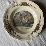 Obernai plate by henri loux sarreguemines earthenware factory