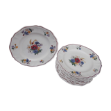Set of 15 flat plates Sarreguemines agreste models