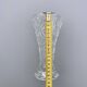 Vintage moulded glass vase from the 60s-70s, geometric design.