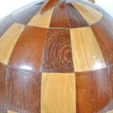 Coconut ice bucket in marquetry 1970