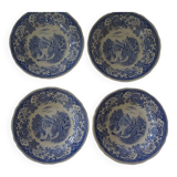 4 old earthenware plates 26923 villeroy boch burgenland blue