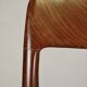 Suite de 6 chaises scandinaves en corde et teck