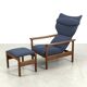 Rock Royal Armchair with Footstool by Sven Ivar Dysthe