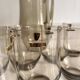 Carafe et verres fumé vintage 1970