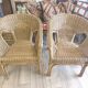Pair of wicker armchairs