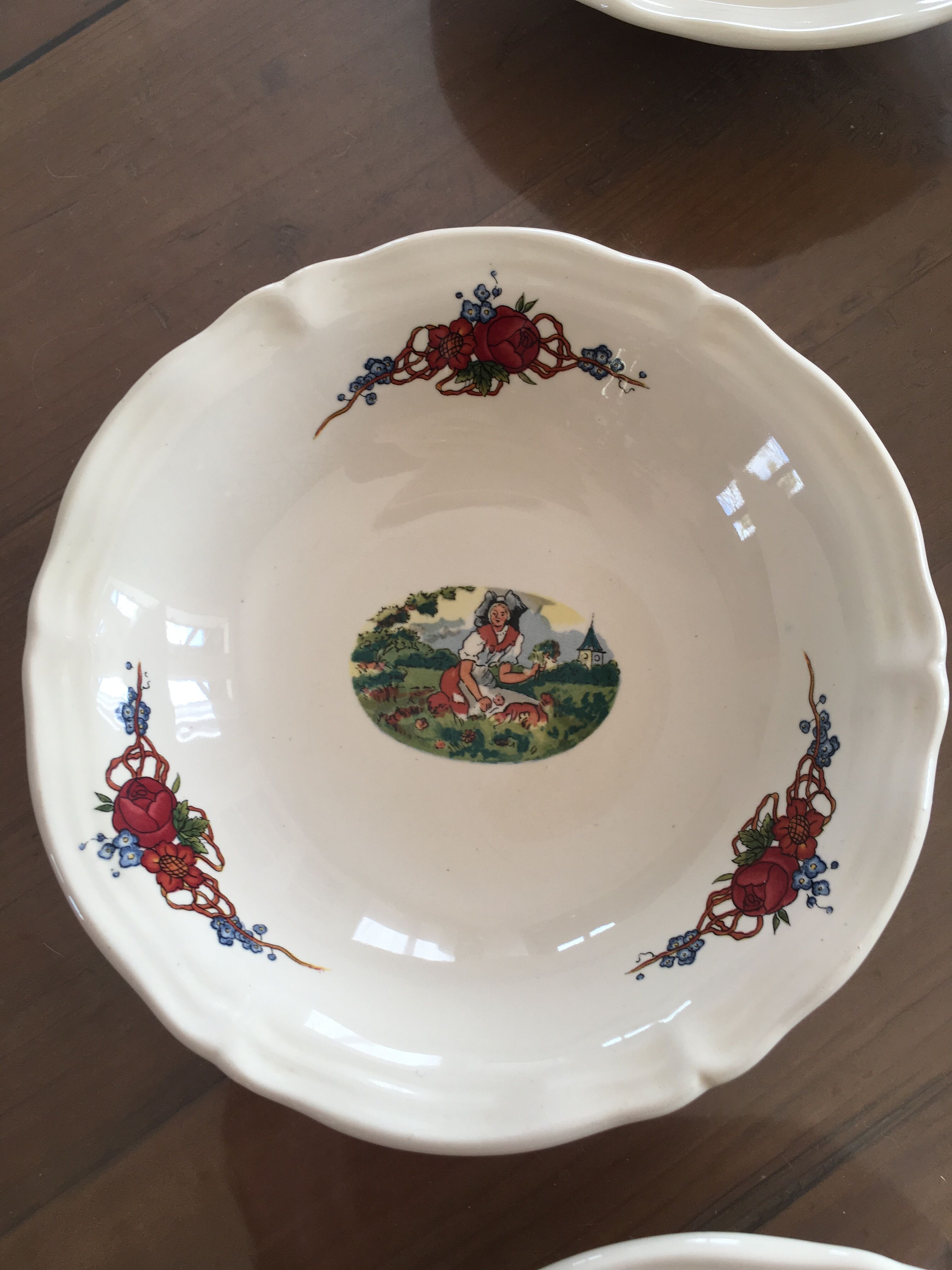 Set of 5 dessert cups Sarreguemines Obernai