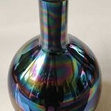 Murano Iridescent ball vase/With iridescent reflections. Mary line. Dim 20 x 10 cm