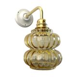 Vintage wall lamp in gilded chiseled glass