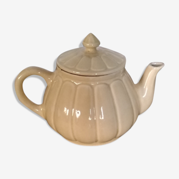 Cream-colored teapot