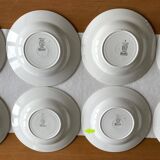 8 antique deep plates in Sarreguemines earthenware.