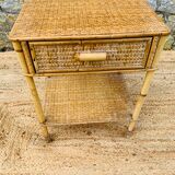 Rattan bedside table