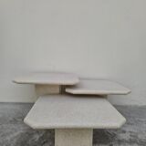 Set of 3 nesting wooden coffee tables, 1970s design