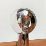 Vintage German table lamp in chrome and glass by Motoko Ishii for Staff.