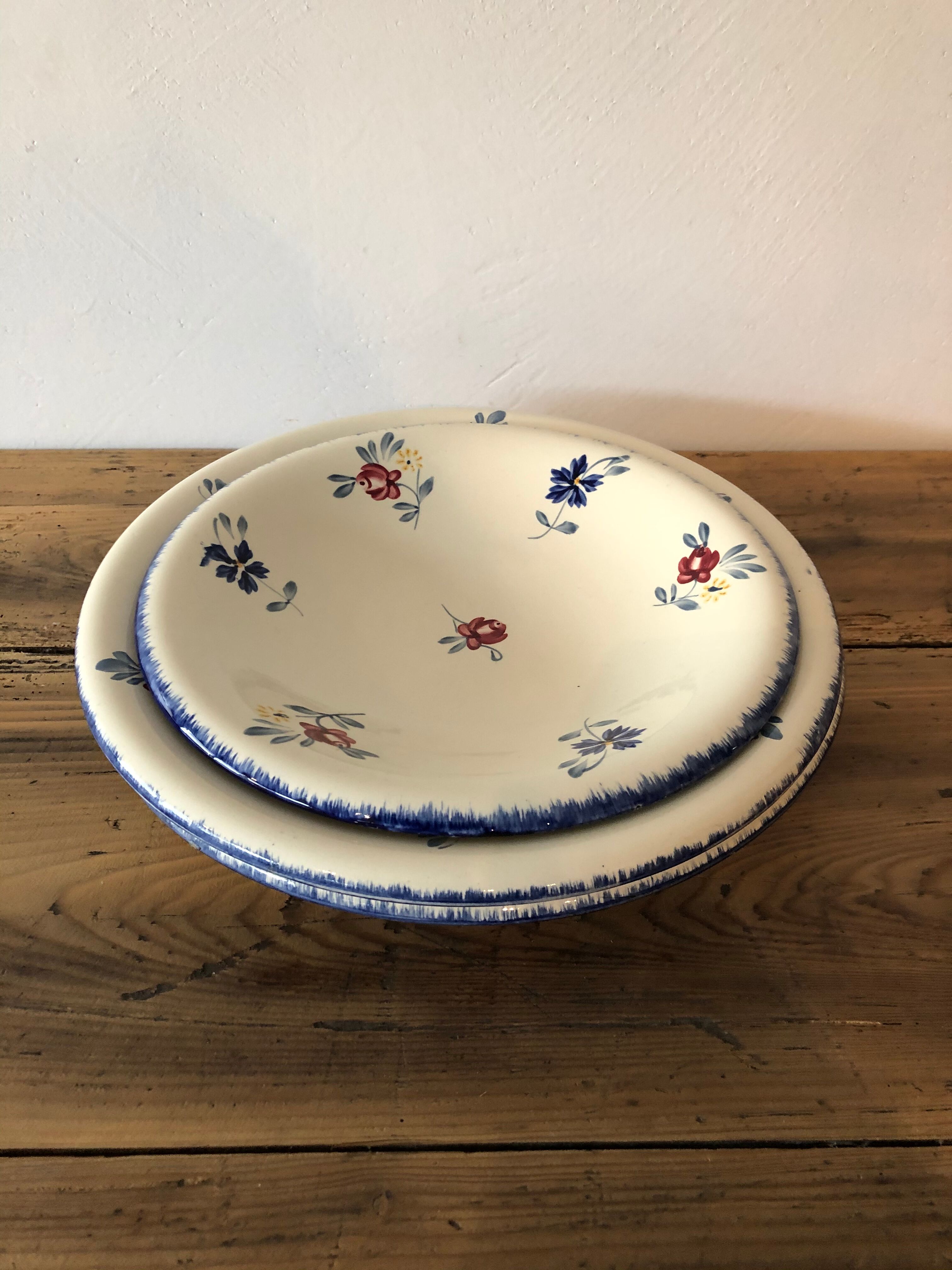 3-course vintage service, Digoin Sarreguemines