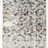 2x9 Vintage Multicolor Geometric Turkish Runner Rug, 75x266Cm