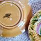 Set of 10 earthenware dessert plates