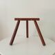 Tabouret tripode vintage en bois