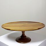 Vintage turned oval wooden display stand