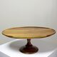 Vintage turned oval wooden display stand