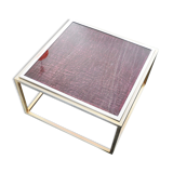 Table low brass plexiglas 1970