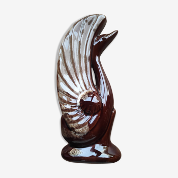 Ceramic soliflore vase in the shape of a swan
