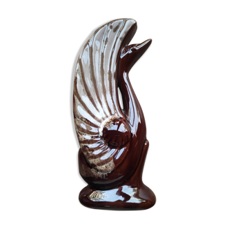 Ceramic soliflore vase in the shape of a swan