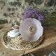 Suspension fleur Vintage en verre moulé rose