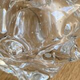Bubbled crystal vase signed Schneider