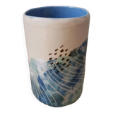 Tasse céramique artisanale couleur pastels bleu