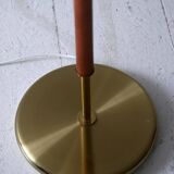 1950s Scandinavian teak and brass floor lamp