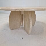 Italian travertine coffee table, 1980s