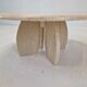 Table basse en travertin italien, années 1980