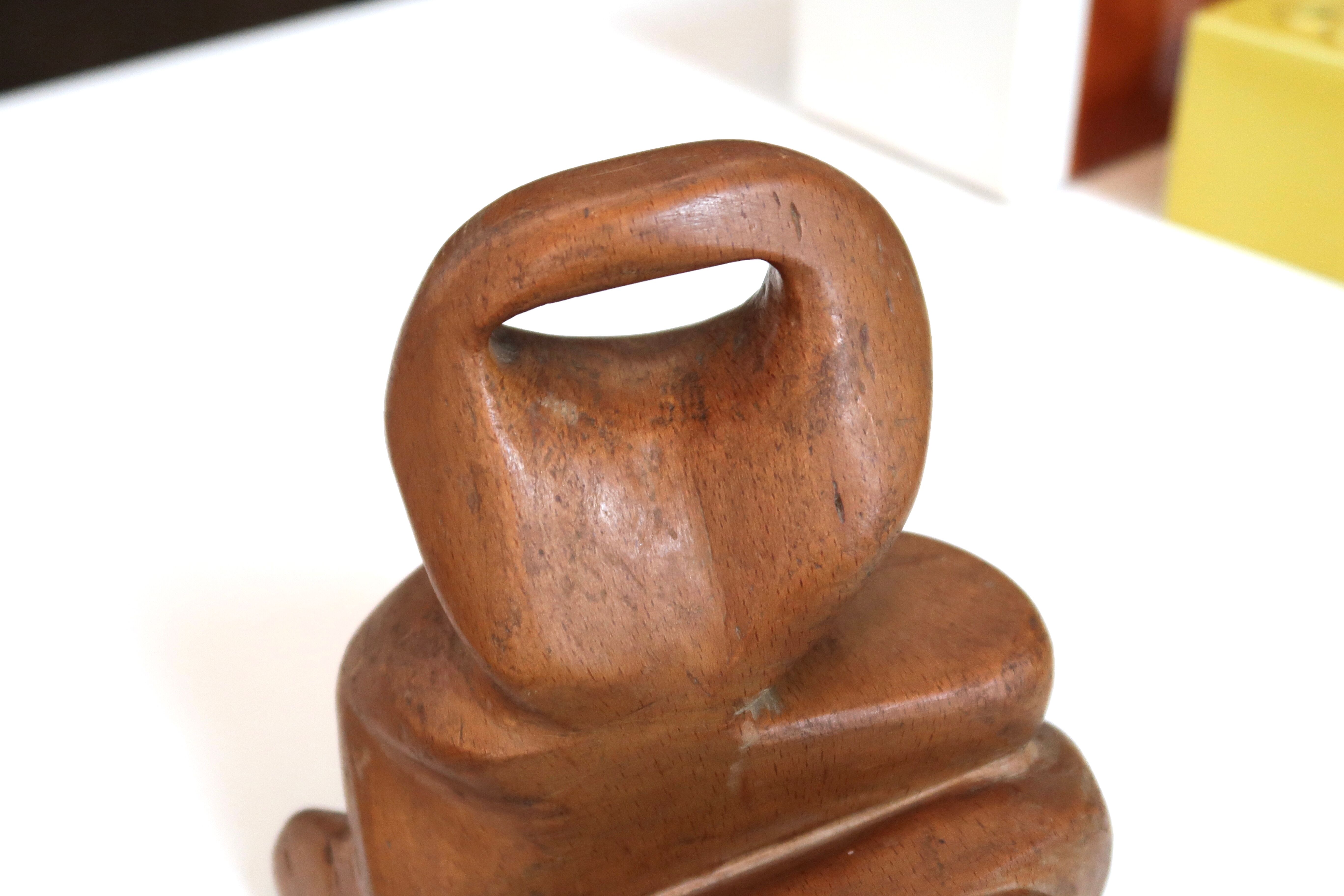 Abstract wooden sculpture, 60s