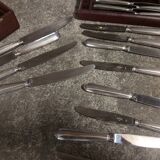 Box 24 silver metal knives, Ravinet Denfert