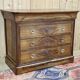 Louis Philippe chest of drawers with 5 drawers from the 19th century in cherry wood with glass knobs