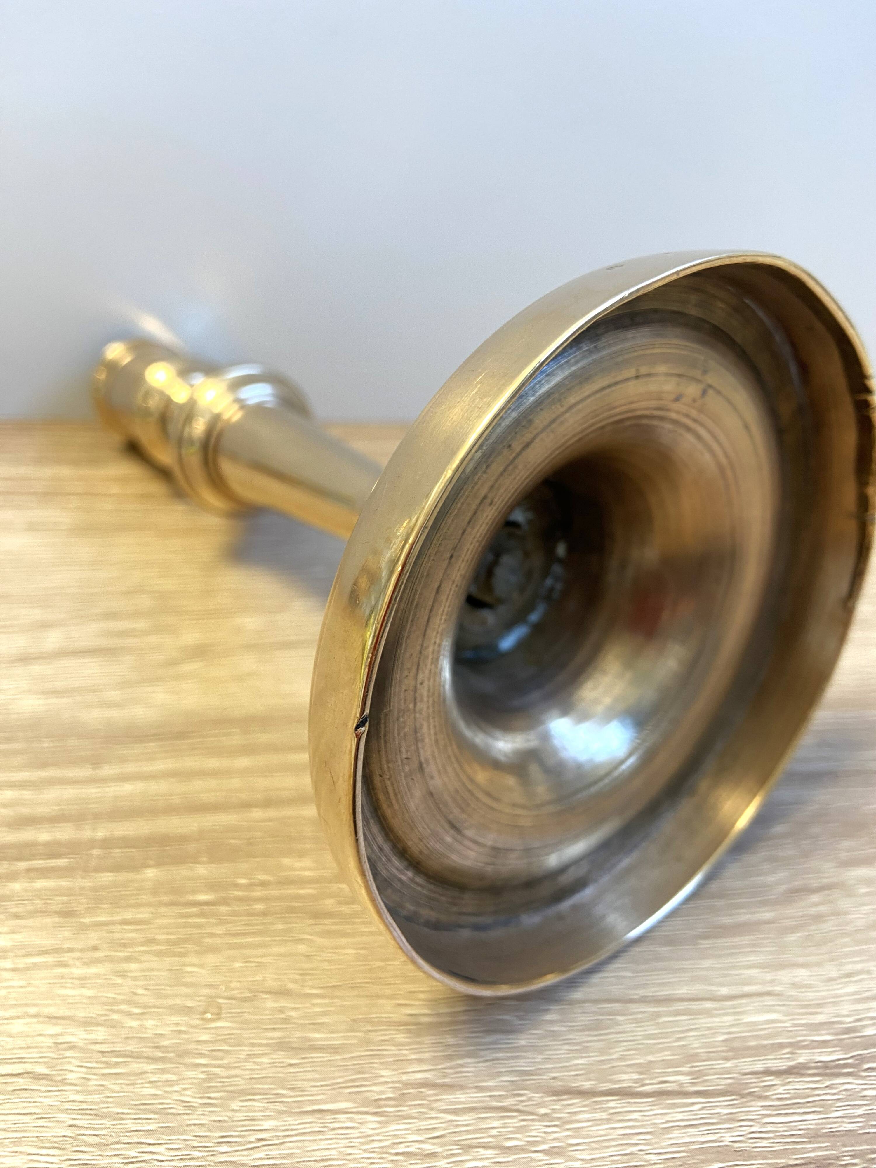 Antique Candlestick Candle Holder Flambeau Period 19th Century Gilt Bronze